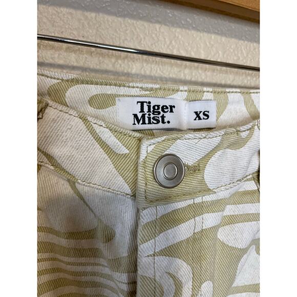 Tiger Mist Sergio Tan & White Swirl Print High Waist Boho Jeans XS - Picture 4 of 15